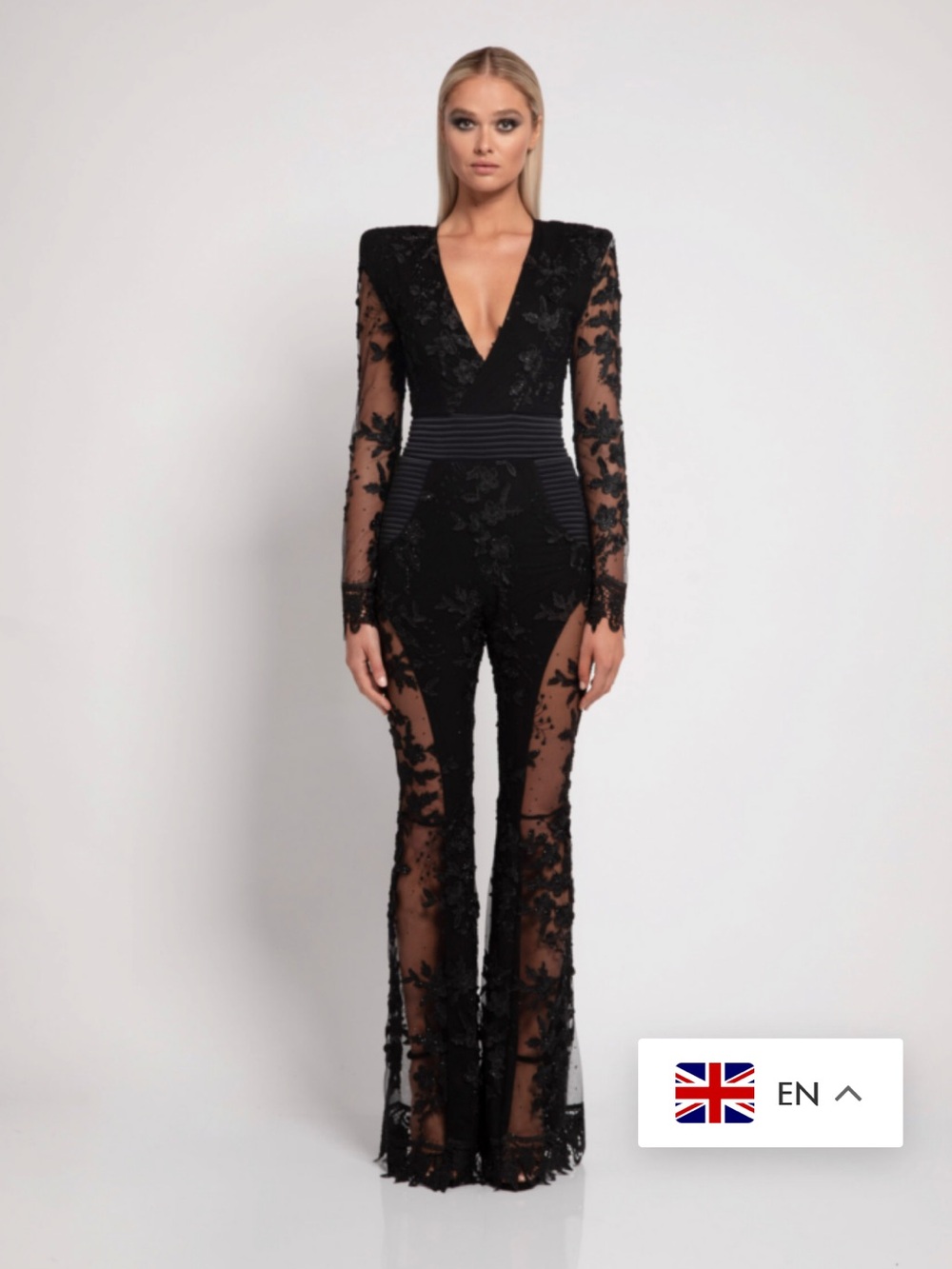 ZHIVAGO black parade lace jumpsuit
